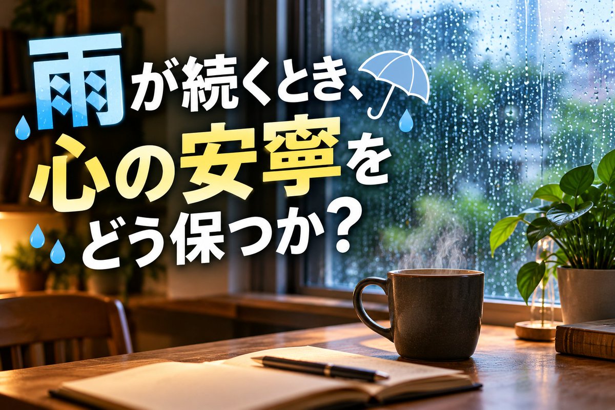 unahone's tweet photo. 雨が続くとき、心の安寧をどう保つか
https://t.co/B7LjLUjzu6 https://t.co/1xsMJnrZI8