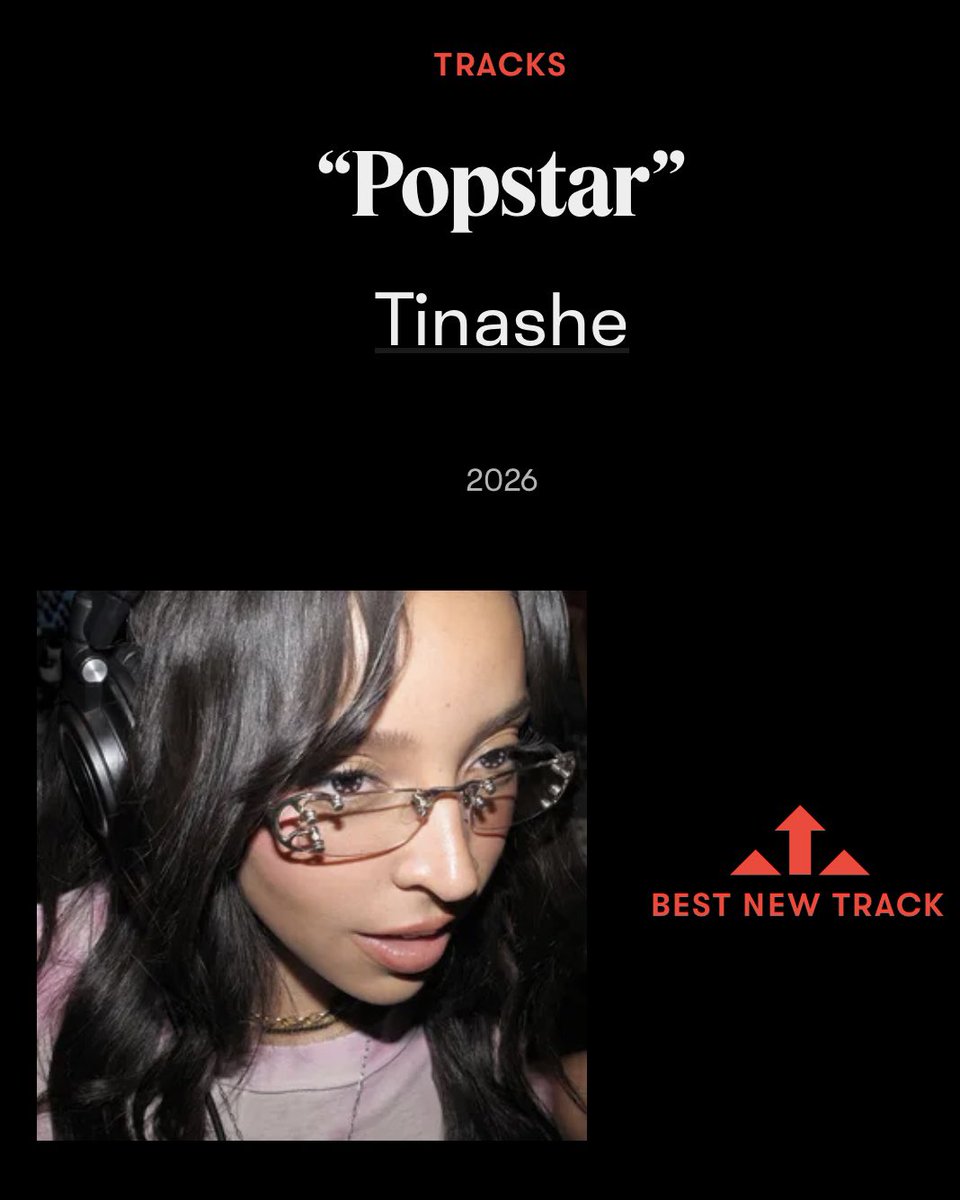bchartsnet's tweet photo. 🏆 Pitchfork dá selo Best New Track para a faixa-título “Popstar”, do novo álbum de Tinashe.

“Ela prova por que os executivos da RCA deveriam ter se esforçado mais para mantê-la por perto, lançando uma sequência de projetos independentes de forma estratégica e incansável.” https://t.co/HhCmf5G85t