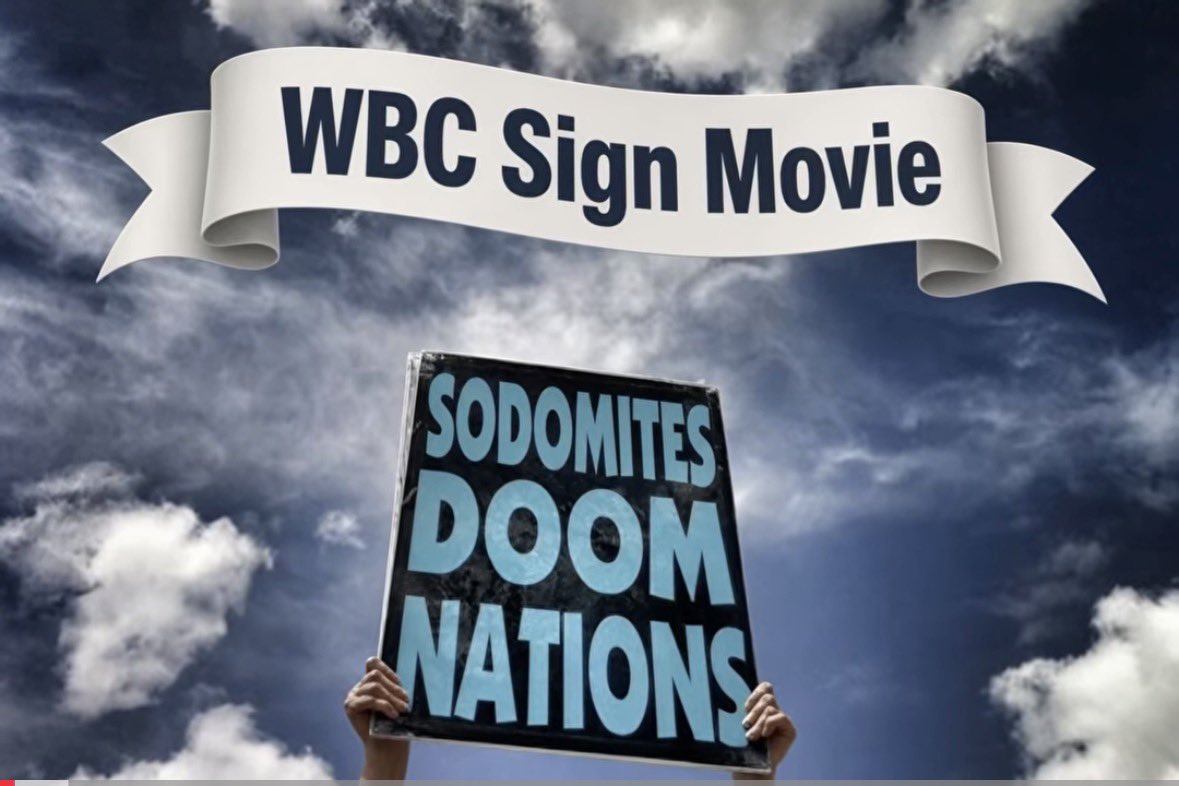 GodH8sYourIdols's tweet photo. Why does Westboro Baptist Church hold the sign “Sodomites Doom Nations?”
>> https://t.co/VCLTKTDTVp https://t.co/A0Jixq0zoP