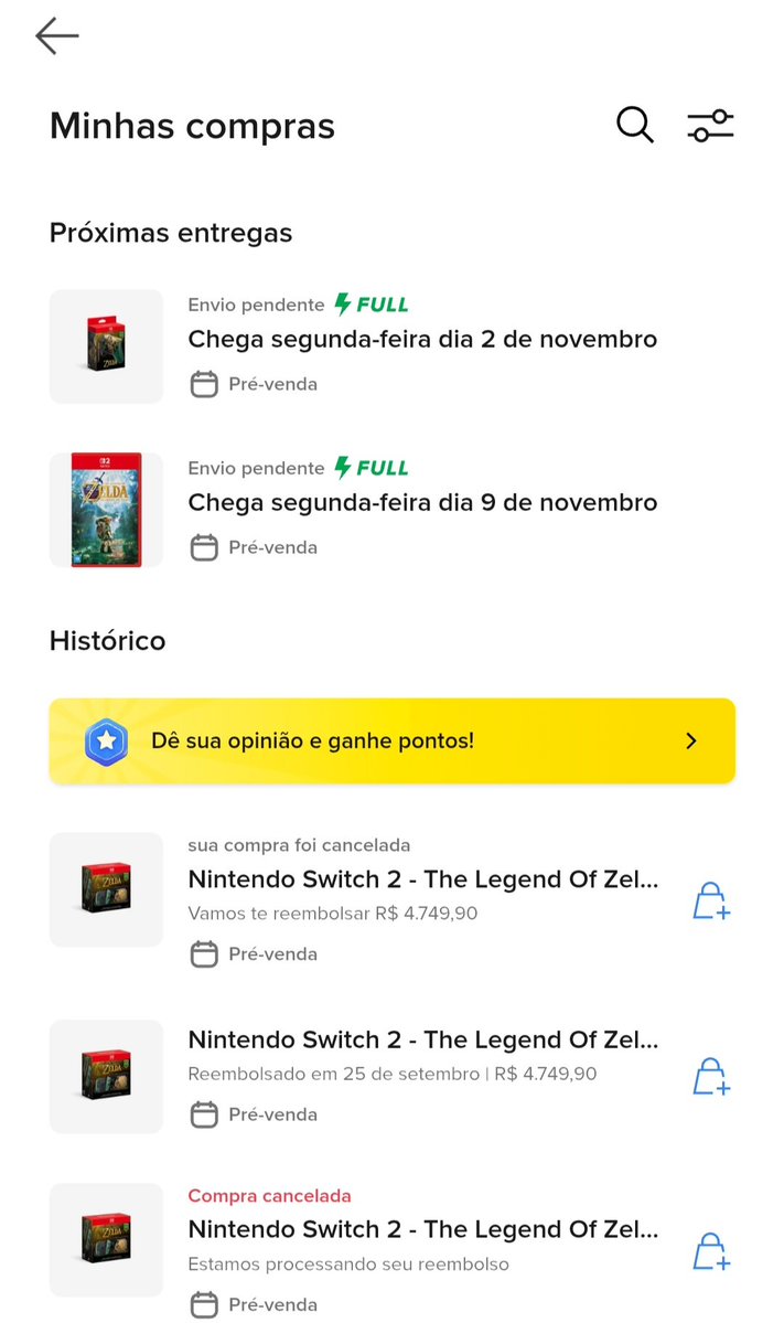 mateusnunes620's tweet photo. @danielreen @amazonbrasil @MercadoLivre E aconteceu de novo, e dessa vez não deu pra recomprar... Nunca tive tanto trabalho pra conseguir comprar alguma coisa https://t.co/WNC9Tr3Zcc