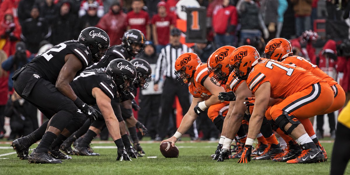 KyleAdema402's tweet photo. You know how I feel about Iowa State wearing all black uniforms, however…

Iowa State vs Oklahoma State on Halloween 👻 🎃 https://t.co/gNkVvXvXzT
