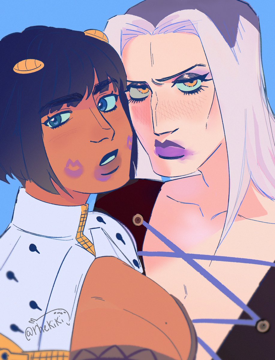 rhekiki's tweet photo. Birthday kisses for bucciarati 💋
#jjba #bruabba https://t.co/TVsFMQLmnI
