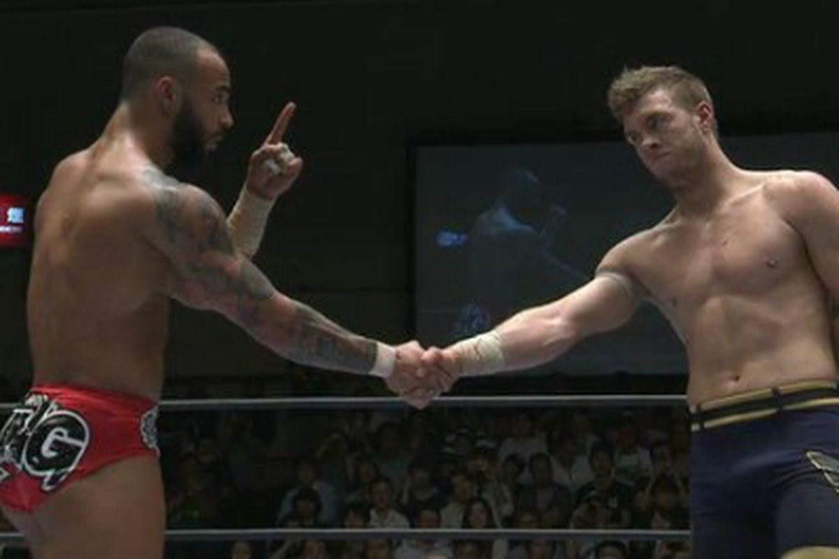 Peashmur's tweet photo. If both are healthy and willing, have Ospreay and Ricochet go out there on Dynamite and pay tribute to PAC like only they can.

Those 3 elevated the light heavyweight/Jr divisions in the UK/Japan/US throughout the yrs and their match would pay tribute to PAC’s style beautifully. https://t.co/wMKBMzOhwL