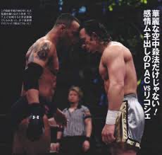 Peashmur's tweet photo. If both are healthy and willing, have Ospreay and Ricochet go out there on Dynamite and pay tribute to PAC like only they can.

Those 3 elevated the light heavyweight/Jr divisions in the UK/Japan/US throughout the yrs and their match would pay tribute to PAC’s style beautifully. https://t.co/wMKBMzOhwL
