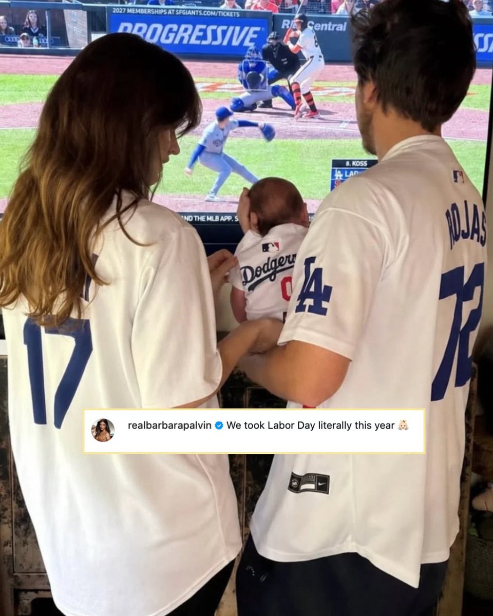 popbuzzz_'s tweet photo. Barbara Palvin and actor Dylan Sprouse have welcomed their first child, a baby girl, sharing a photo of the new family in matching LA Dodgers jerseys watching a baseball game on TV.

Palvin and Sprouse, who met in 2017, began dating in 2018, and married in Hungary in 2023, publicly revealed the pregnancy at the Cannes Film Festival in May 2026 and confirmed they were expecting a girl in July 2026.