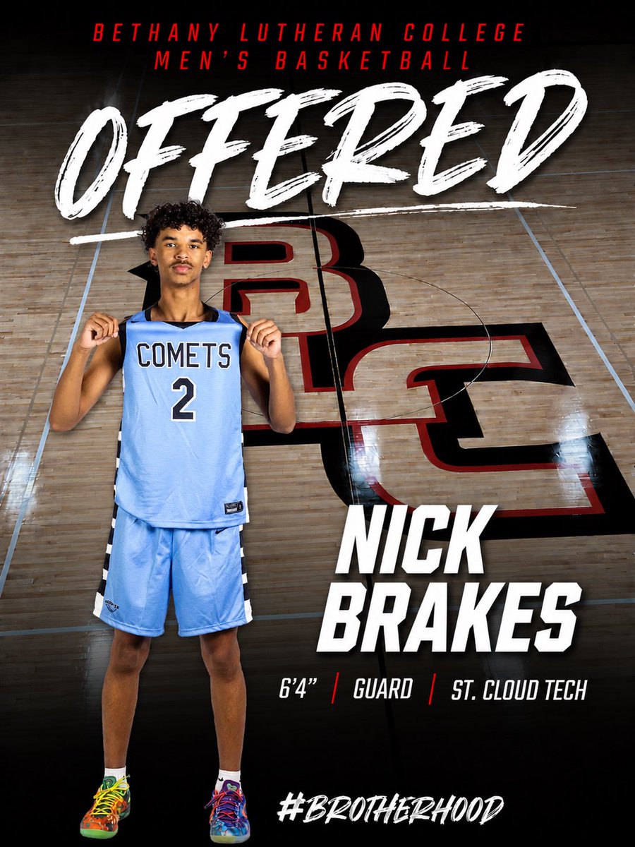 nickbrakes_27's tweet photo. After a great visit with @CoachPolesky3 and @Coach_Garvin35, I am blessed to receive an offer to play at Bethany Lutheran College to play at the next level. Thank you @BLC_MensHoops
@Comets2027 @CoachDon5 https://t.co/kQETdsiRVB