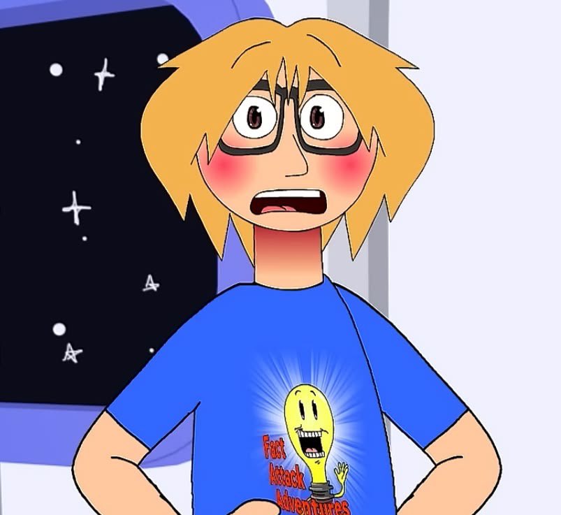 CaineSpaceVA's tweet photo. i like to think facty says “golly” or “oh jeez” when flustered or after you kiss them 🥹 #factattackadventures https://t.co/qjqZPz5sVh