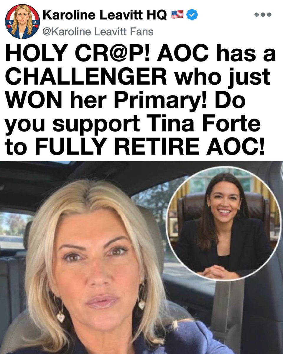 larry_mcwethy's tweet photo. GO TINA! Tina Forte is the kind of fighter New York has been missing, a small-business owner who talks about public safety, affordability, and common sense instead of slogans and cameras. After years of watching the 14th District treated like a national stage, voters deserve someone who will put Queens and the Bronx first.

AOC has built a brand on grandstanding while crime, housing costs, and quality of life keep grinding down working families. A serious challenge is overdue. Forte’s primary win reminds us that even the safest-looking seats can be contested when people are tired of being lectured.

If you want results over celebrity politics, watch this race. Back a candidate who will show up for the neighborhood, not the next viral clip, and send a message that representation still belongs to the people who live there.