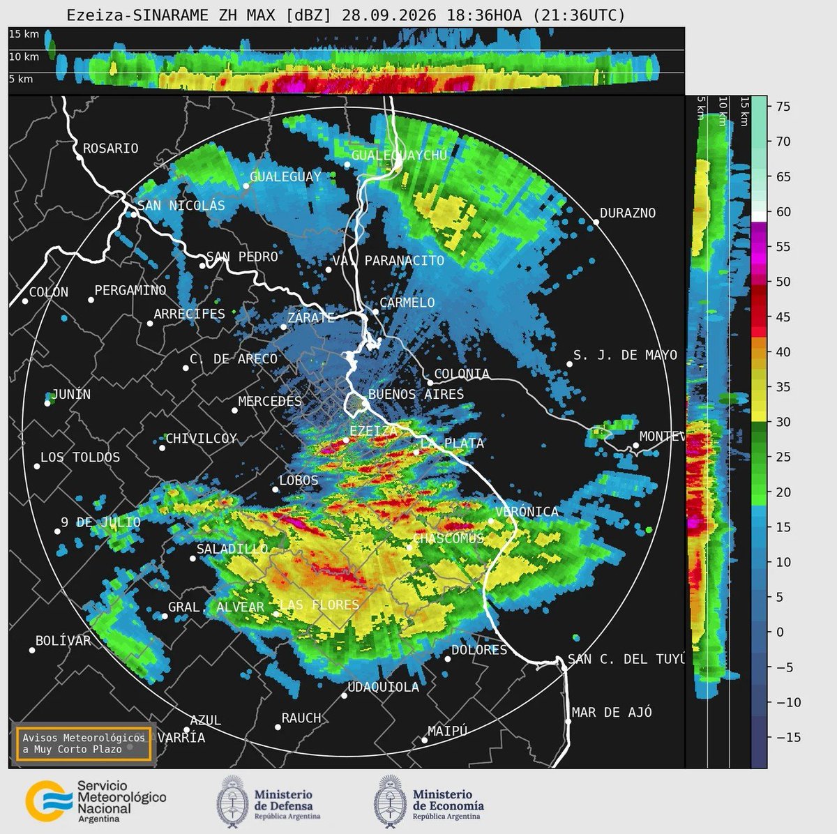 ClimaMLP's tweet photo. 18:50 > Se están formando chaparrones y tormentas rápidamente en nuestra región, que afectarán de manera intermitente a La Plata. https://t.co/T0xdeU5gum