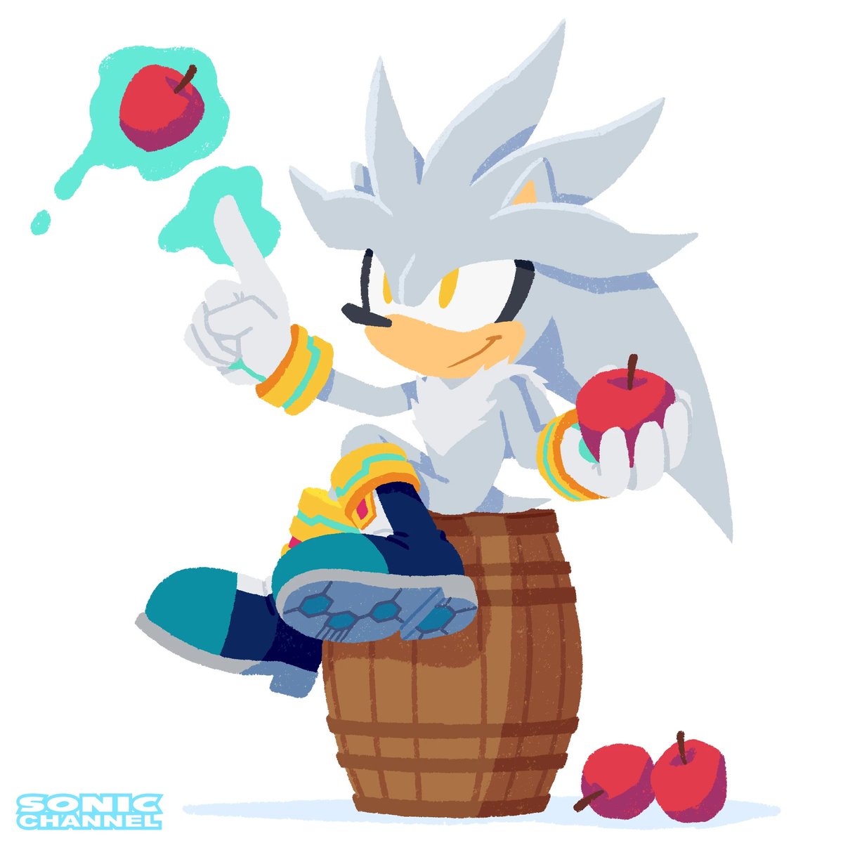 Sonic_Hedgeblog's tweet photo. Artwork of Silver, released in 2023 on the Sonic Channel accounts. It was made for the 17th anniversary of 'Sonic '06'. https://t.co/Pm9xvJjEuk
