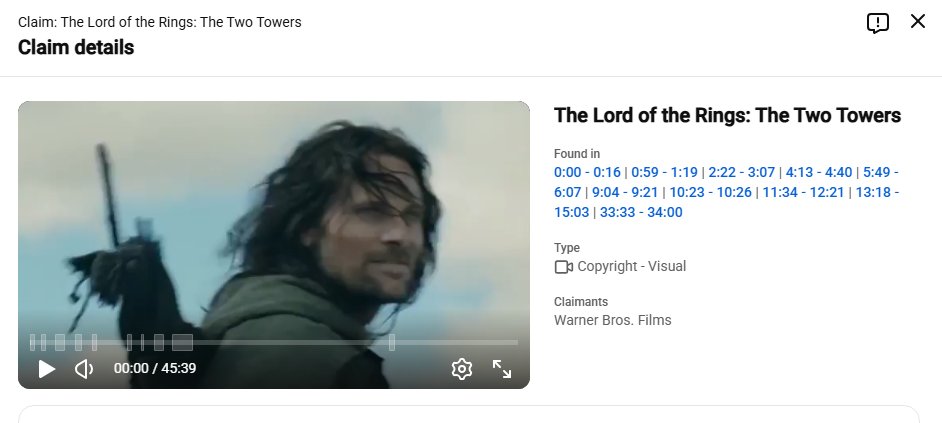 antodemico's tweet photo. Hi @TeamYouTube , how come @warnerbros can claim portions of a video that don't contain more than a cumulative 10 seconds of their content, in the process claiming ownership over a majority of clips that don't belong to them, all in a video that is a textbook case of fair use? https://t.co/uJ7mAKjuOf