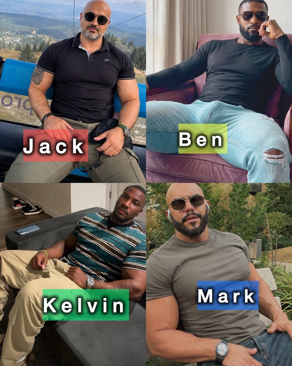 fujigap's tweet photo. Imma need y'all to be completely honest. Which one are you sliding into DMs with first: Jack, Ben, Kelvin, or Mark? 😮‍💨🔥 https://t.co/e27rm2Dyh7