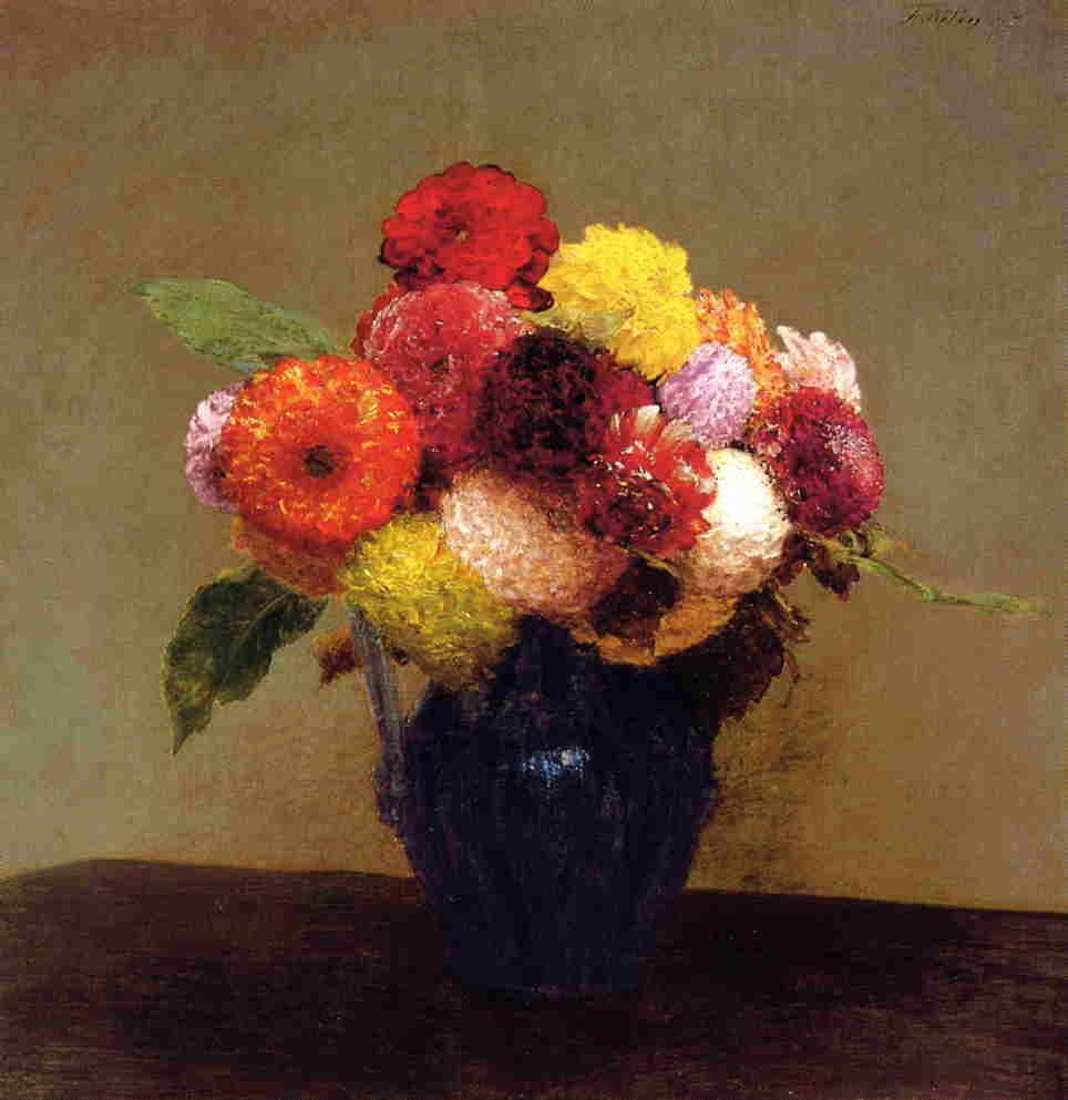 artistlatour's tweet photo. Vase of Dahlias #artbots #latour https://t.co/KeyaFJqx8X