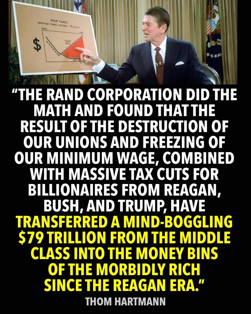 danbenbow's tweet photo. Why do Americans pay so much for healthcare, childcare, web service, college, and other 21st Century needs?

Because the GOP made a conscious decision 45 years ago to gut the social contract. 

It’s no coincidence that Harry Truman called the GOP The Guardians Of Privilege. https://t.co/EDlmaGnJUn