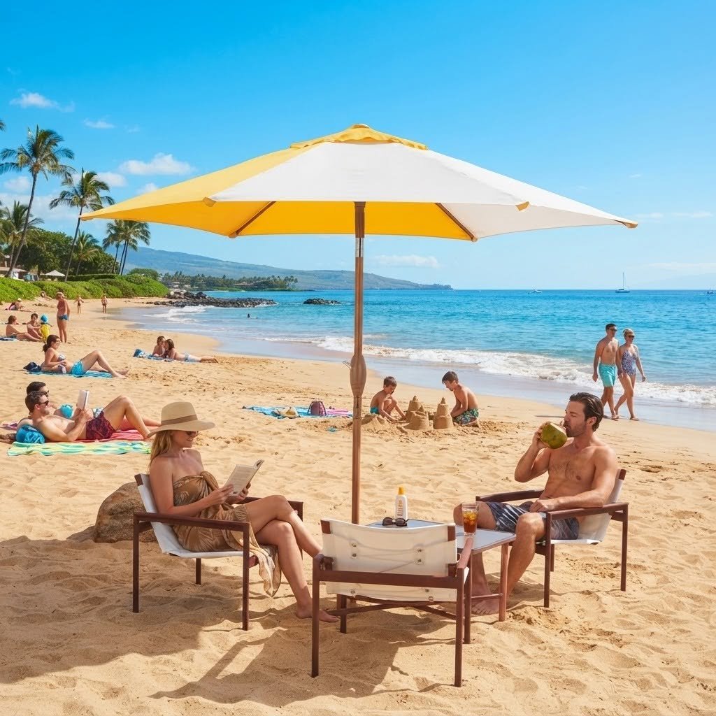 realballadolla's tweet photo. Only $18.99 for this 7.5 ft. patio beach umbrella! Now is the time to get this at a HUGE discount for next summer! 4.5-star ratings! 🌴 https://t.co/DZEhFoqf3j #ad #beachumbrella #beach #beachlife #patioumbrella https://t.co/nxUB2wZF0S