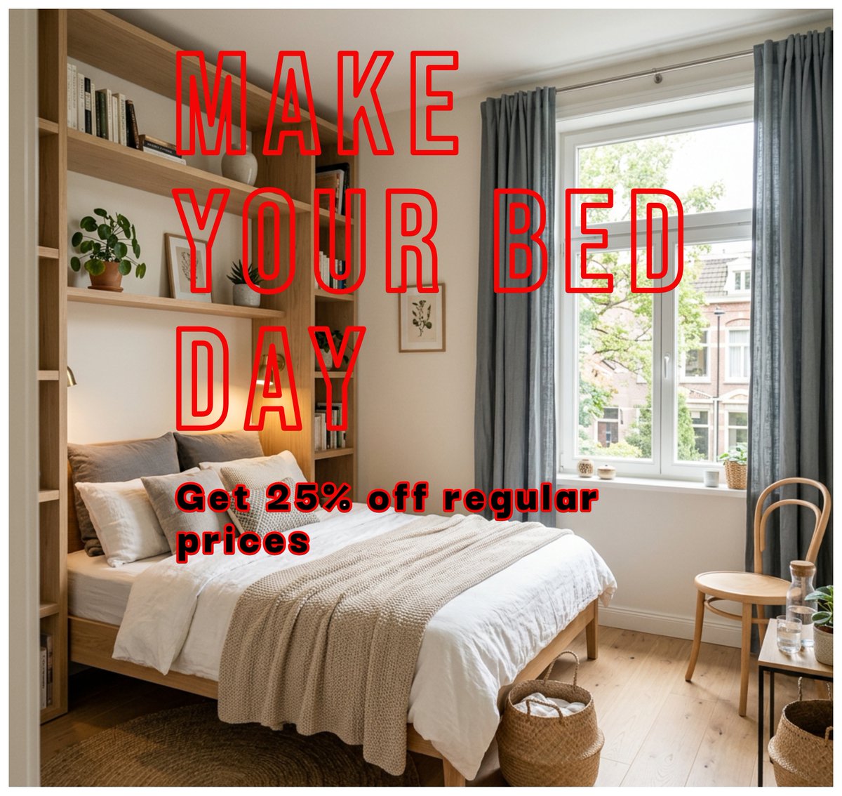ThePostTweets's tweet photo. 😃 Did you make your bed today? 🛏️

If you make it on Sep 29th you get 25% off @ The Post for Make Your Bed Day! Get the certificate here: https://t.co/etCieSWimr

📧Simply show the certificate to your server &amp; promise you made your bed for 25% off! #StayPosted https://t.co/EMqbkDrYLE