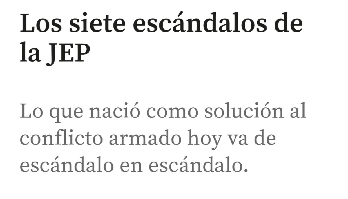 OscarDAS101's tweet photo. @hermendezexiste La JEP distorsionó su sentido y propósito, es una institución que promueve la impunidad y un nocivo revisionismo histórico, incumpliendo su propósito.

https://t.co/fcUaaAQoOy https://t.co/3mJNrFZRQw