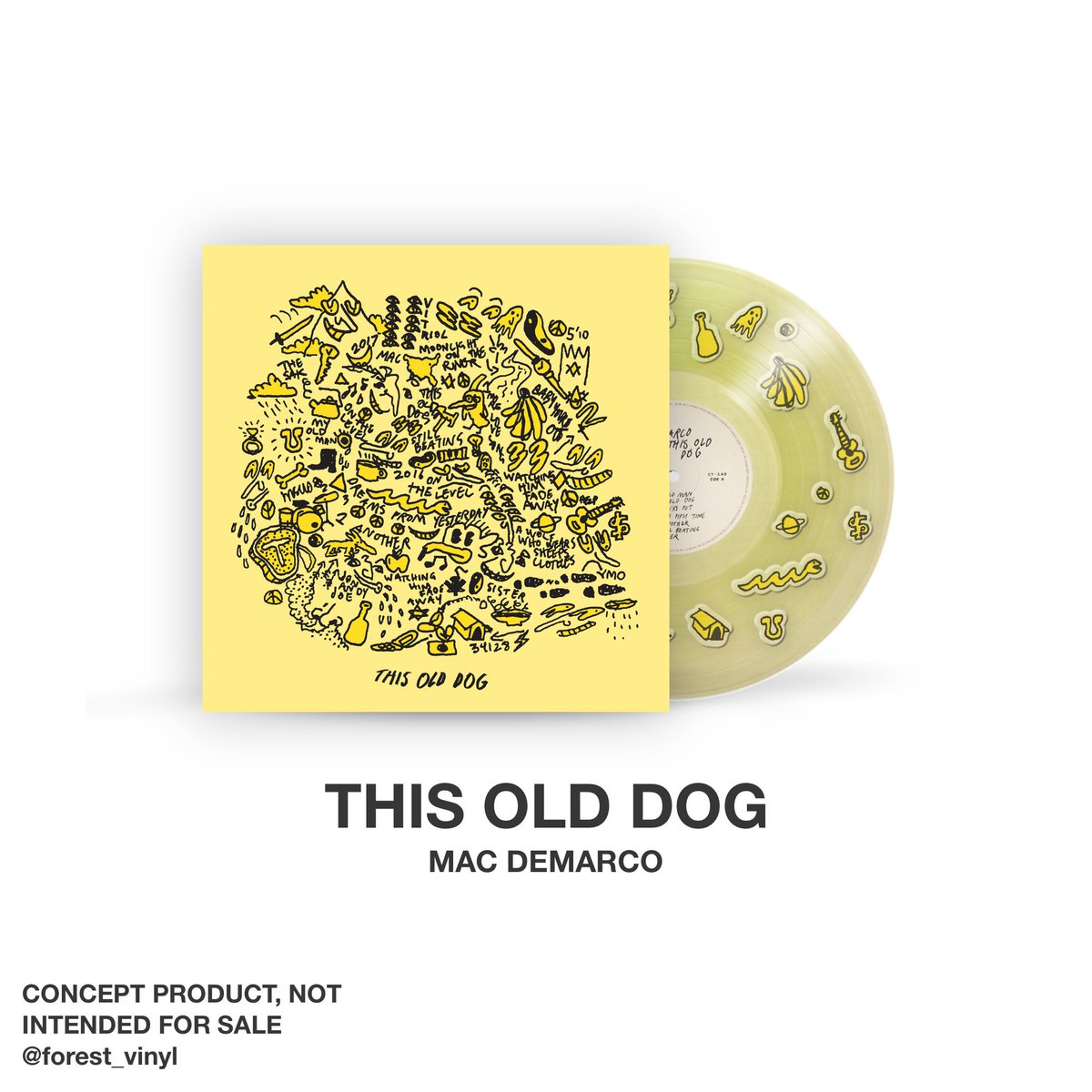 forest_vinyl's tweet photo. Mac DeMarco - This Old Dog 💛🧑‍🧑‍🧒‍🧒
Pressed on object-filled translucent yellow vinyl
@macdemarco 
#macdemarco #thisolddog #vinyl #filledvinyl #vinylconcept https://t.co/QVjryxRAk9