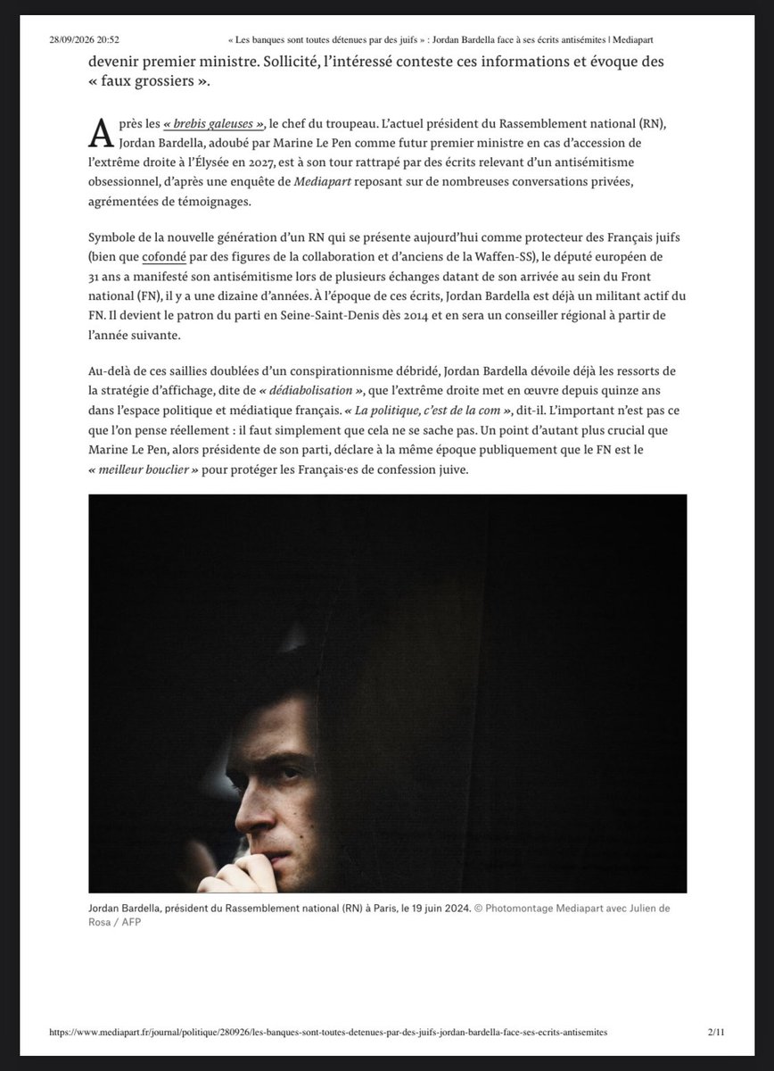 General2goche's tweet photo. L’article complet de #Mediapart sur #Bardella

Thread 🧵 https://t.co/6YfZgE4sFI