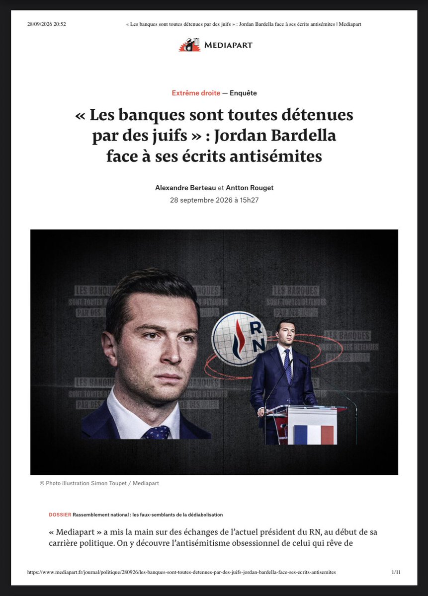 General2goche's tweet photo. L’article complet de #Mediapart sur #Bardella

Thread 🧵 https://t.co/6YfZgE4sFI