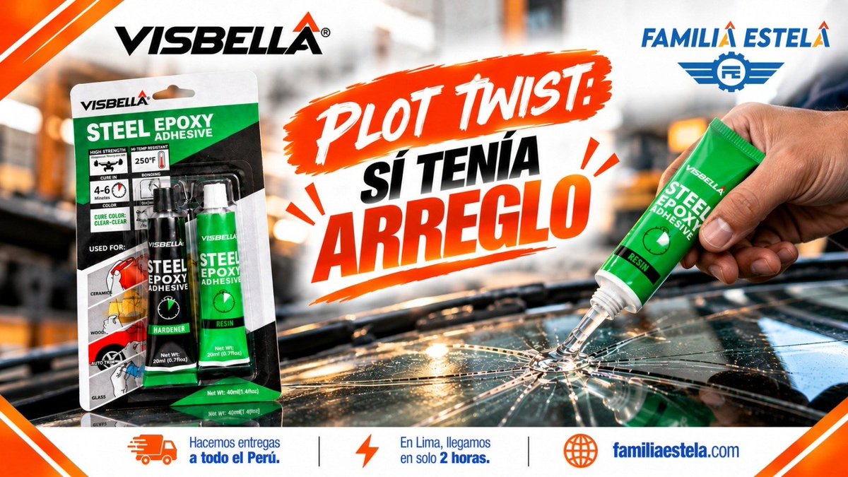 visbelladefe's tweet photo. 👀 PLOT TWIST: sí tenía arreglo. 🔥 Entramos en #RepairEra con VISBELLA Steel Epoxy Clear + Clear: adhesivo epóxico de curado inicial 4–6 min. 🛠️✨ 🚚 Envíos a todo Perú. ⚡ Lima en 2 horas. #PlotTwist #VISBELLA #EpoxyClear #POV https://t.co/K05YXBZbD4