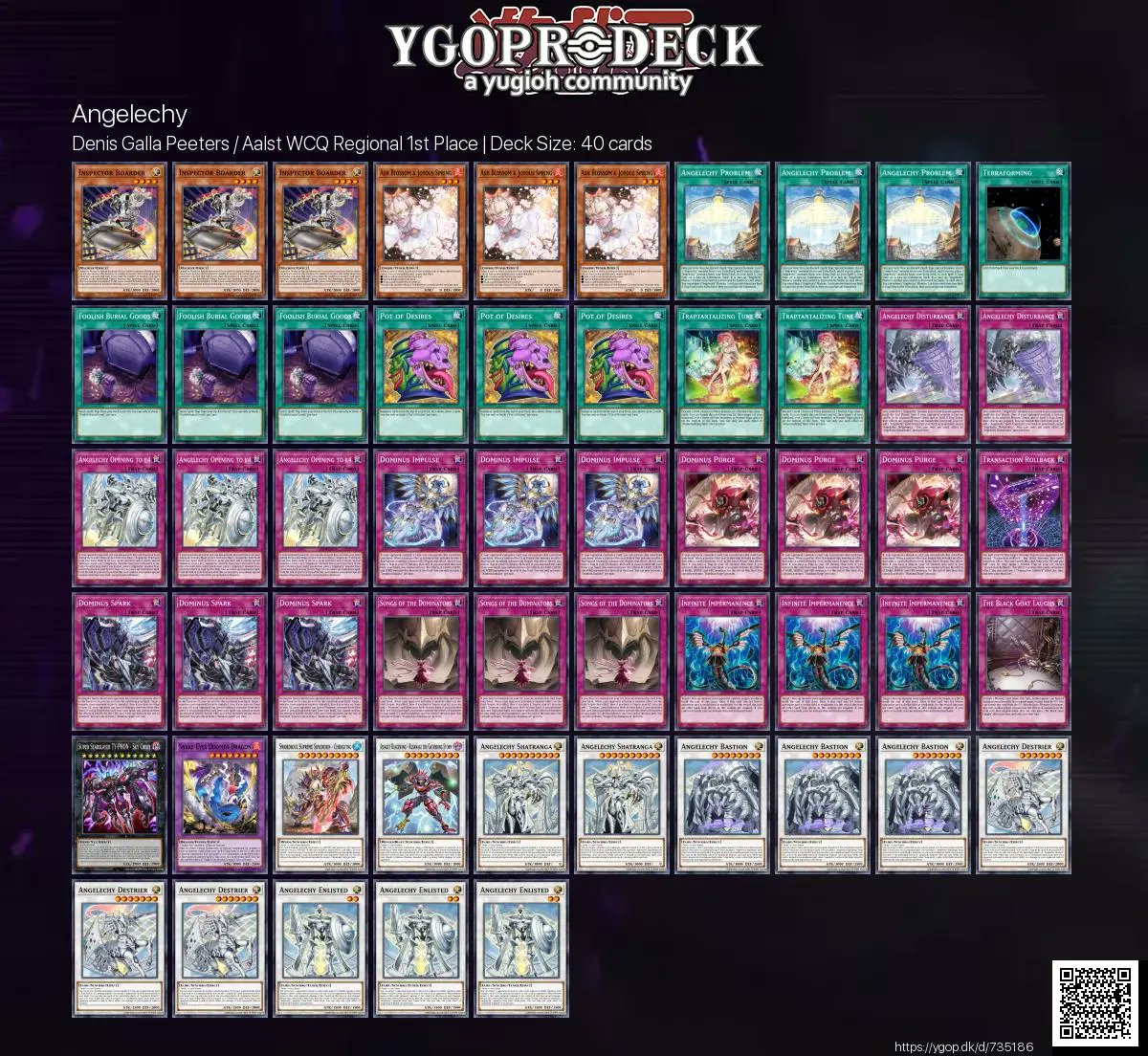 YGOPRODeck's tweet photo. Angelechy  / Aalst WCQ Regional 1st Place 🏆

✅ https://t.co/BrX3NP1Lev

#yugioh #yugiohtcg https://t.co/pENWppqimW