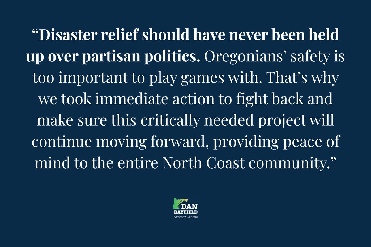 AGDanRayfield's tweet photo. HUGE NEWS: FEMA has released $14 million in federal funds for Clatsop County and Columbia Memorial Hospital (CMH) to build a tsunami-resilient hospital expansion in Astoria. #orpol https://t.co/6Ora2Nezy8