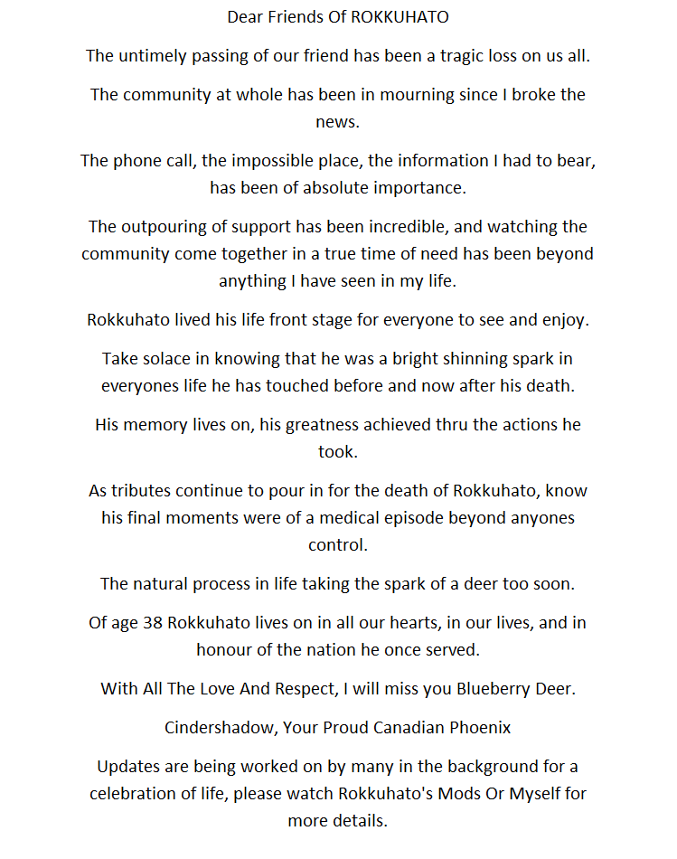cindershad0w's tweet photo. With Regards Of  @Rokkuhato_ 

Here is the statement of life on Rokkuhato 

Also I have made contact with Rokkuhato's family https://t.co/f3BlqhPbCp