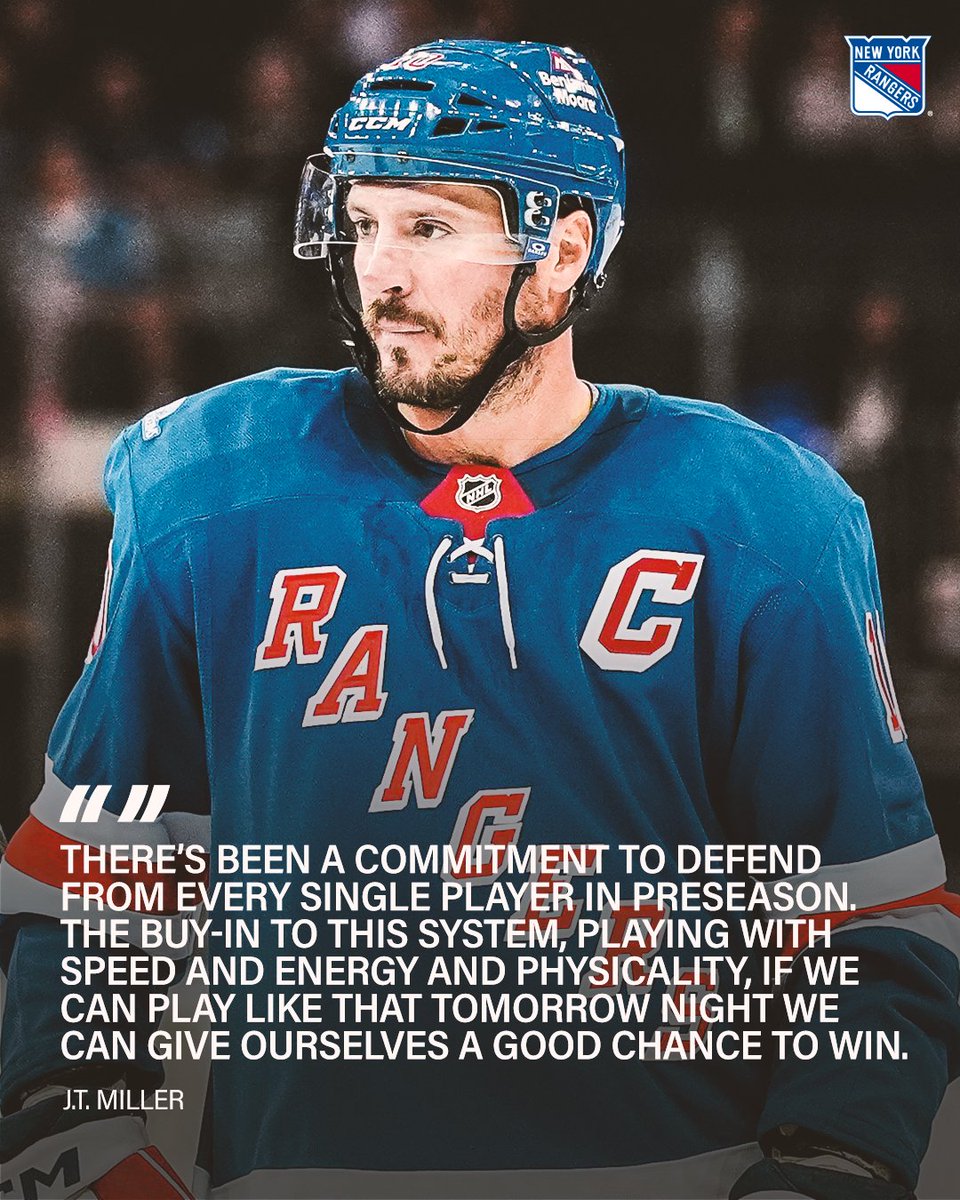 NYRangers's tweet photo. It all starts tomorrow 🤝 https://t.co/vjQObnmSuW