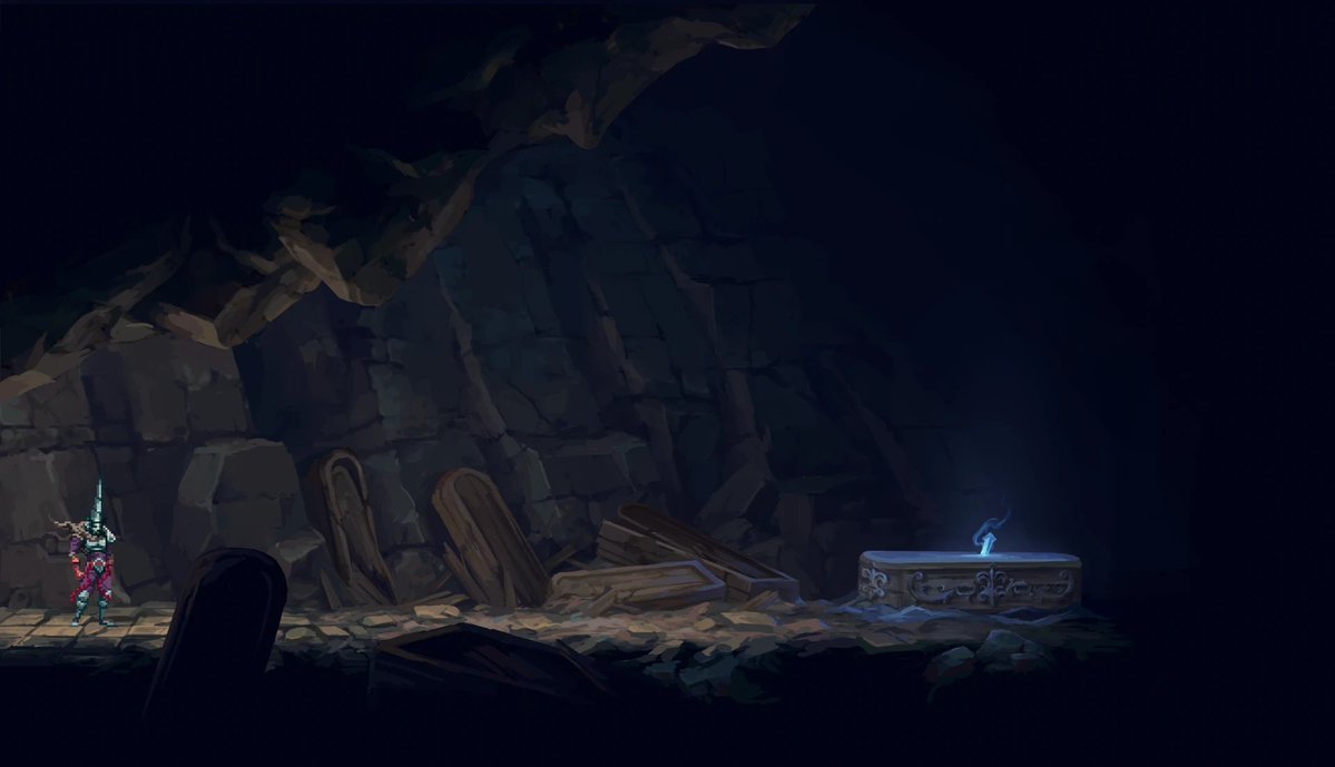 NerkinPixel's tweet photo. Secret room - church, concept art for Blasphemous II: The Third Sin #conceptart #blasphemous https://t.co/ppvI28hG7j