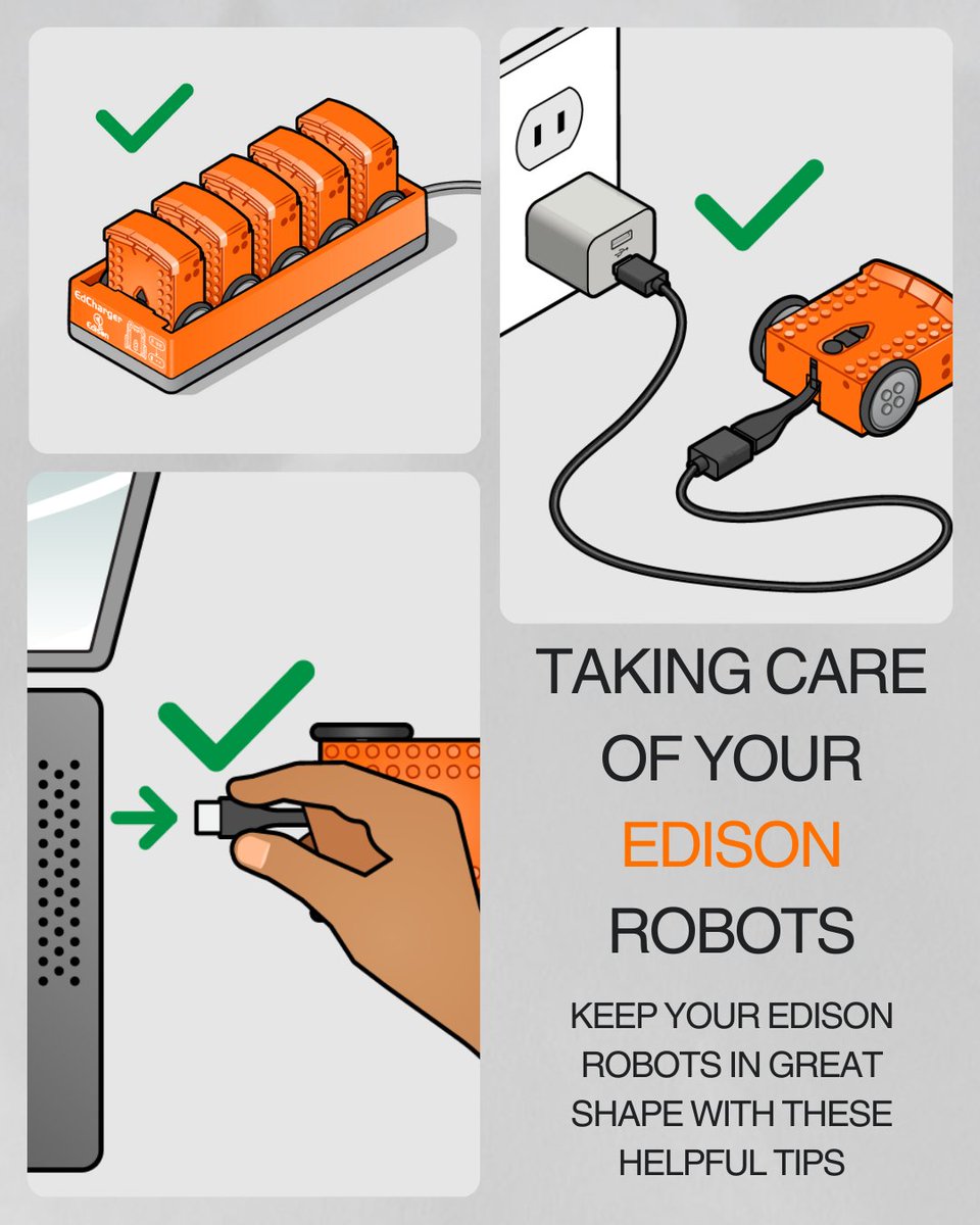 MeetEdison's tweet photo. Edison robots are designed to be very robust. However, like any electronic device, they naturally have some limit of rough handling that they can withstand.

Head to https://t.co/WuxX8kksC3 for our advice to keep your Edison robots in great condition.

#STEM #STEAM #edtech https://t.co/kYmYDPAfNh