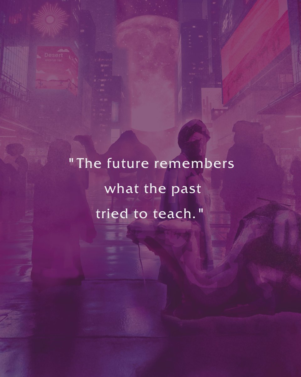 babmedd's tweet photo. #Future #Past #Wisdom #Timeless #CyberDesert #NeonNights #Remember #QuoteOfTheDay #SciFiAesthetic https://t.co/IeHEtBrC8k