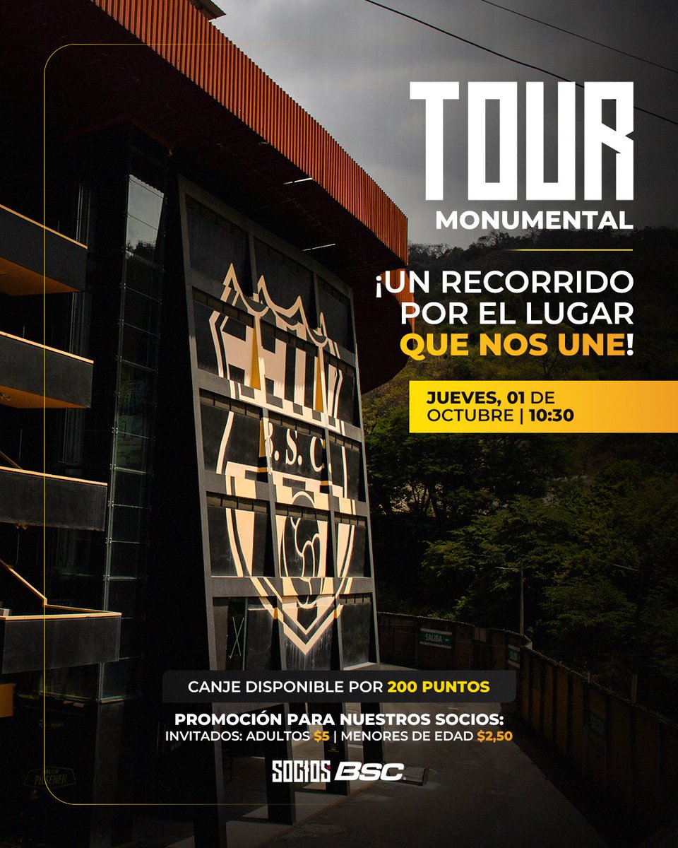 sociosbsc's tweet photo. Un recorrido lleno de historia 💛🏟️

👥 Canjéalo por 200 puntos.
🪪 https://t.co/9AsDz6Zq0K

#TourMonumental
#VamosÍdolo https://t.co/U3FHj1588a