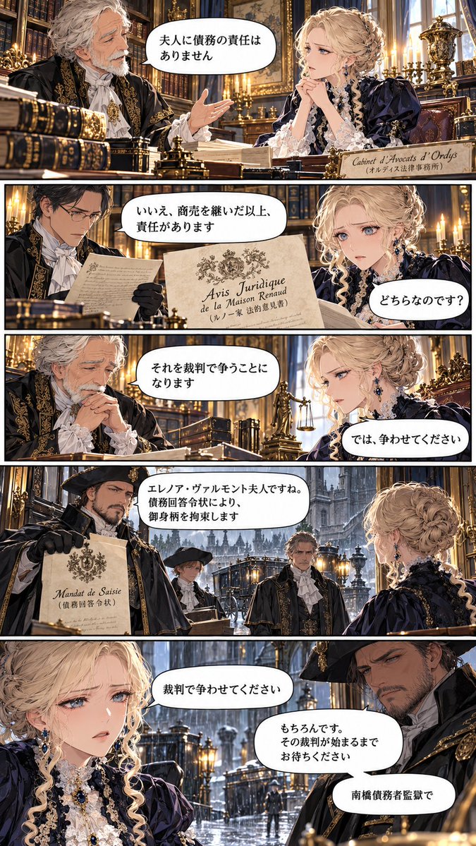 aididprison's tweet photo. 裕福な女性がだけど、債務訴訟をおこされて身柄保全のために拘束、拘束中の諸費用や、訴訟費用でお金が消えていき、勝訴したけど財産が全くなくなってしまったというえげつない話。

『お金持ちなのに債務囚』(1/3)
#女囚漫画 #女囚 #逮捕 #DID #AIart https://t.co/wWzHK0CEcp