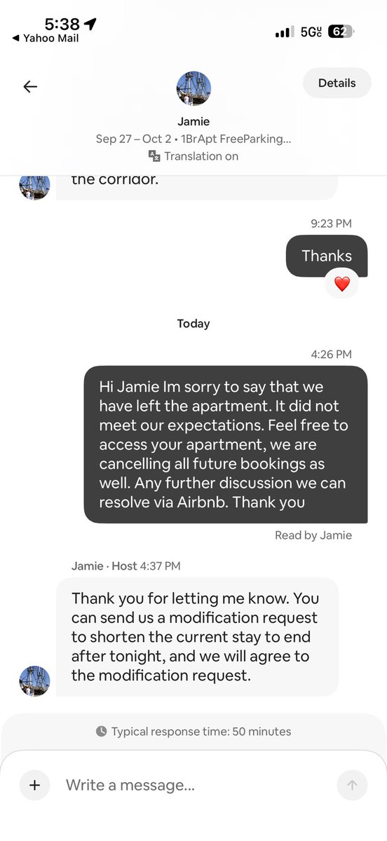 secio007's tweet photo. @AirbnbHelp I have already vacated around 4:30PM today https://t.co/PyAReCJMJV