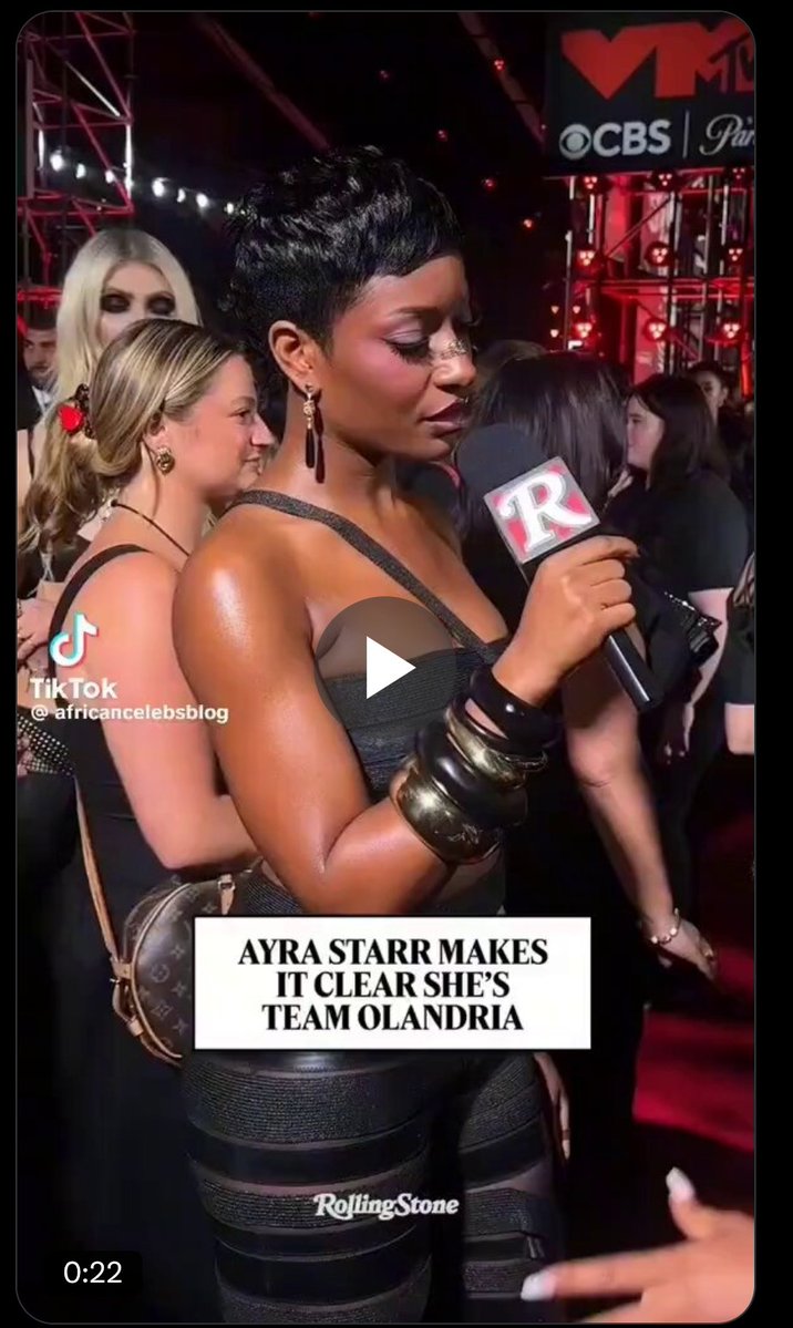 tinajunas's tweet photo. #Whoremembers last yrs VMAs when Ayra Starr was interviewed & said Olandria was her favorite!🙌🏾
#OlaDoll🎀 https://t.co/GzJUg9ttzk