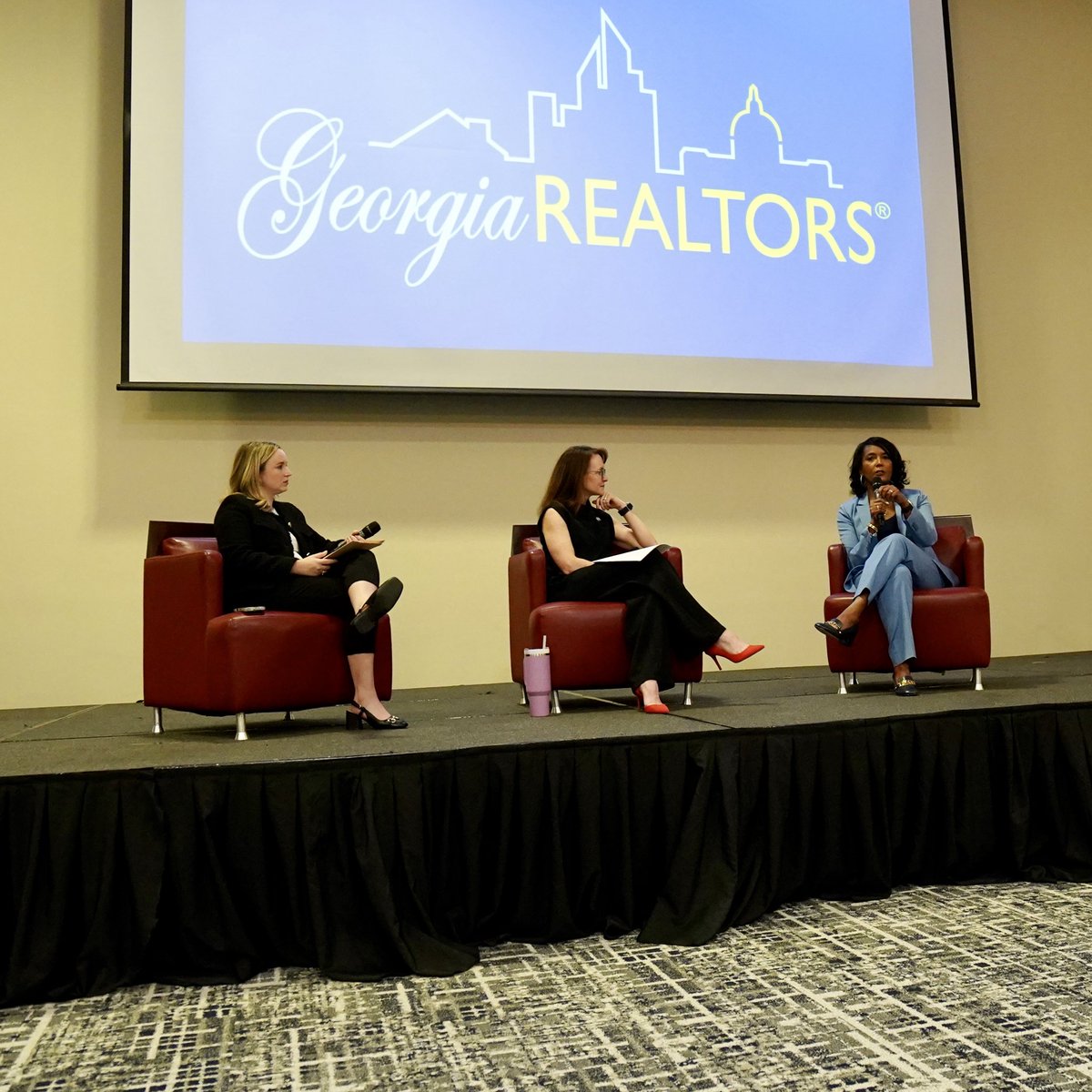 KeishaForGA's tweet photo. From rising property taxes to housing costs, Georgia realtors see the challenges families face every day. Keisha met with the Georgia Association of Realtors in Macon to highlight her record of building or preserving  over 7,000 affordable housing units as mayor, along with her vision to ensure more people can afford to call Georgia home.