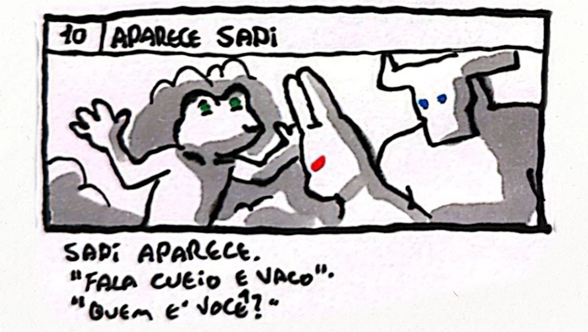 Fiaspo's tweet photo. Depois de 11 anos  desde o último episódio de Cueio, Ronaldo veio a público mostrar diversos storyboards do que seria o primeiro episódio da segunda temporada.

Ele mostra com detalhes o que seria o começo do torneio, e apresenta inclusive personagens novos. 

Seria super interessante ver essa animação sair do papel com o apoio de uma @NetflixBrasil ou @BRAdultSwim imagina?👀