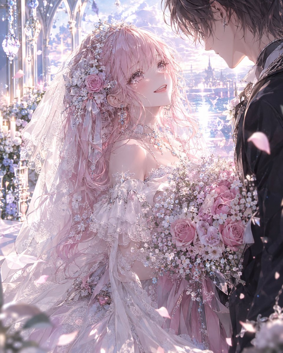 ktfs2love's tweet photo. #プロンプト
花嫁になりました👑
かわいくしてくれてるー！！
嬉しい(❁´ω`❁)
プロンプトは
リプ欄に↓↓↓ https://t.co/PlqK8mTNtL