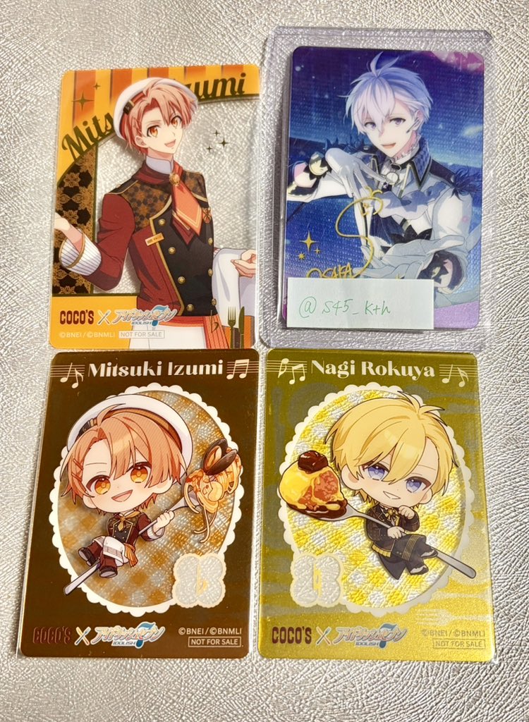 s45_kth's tweet photo. 【 交換 】アイドリッシュセブン アイナナ ココス COCO'S  クリアカード クリカ 

譲】 三月 ナギ 

求】 壮五 (第2弾) > MEZZO”　(3弾)

検索よりお気軽にお声掛けください
10/10モフハロストア現地付近(時間により都内)優先、都内での手渡し交換を希望しています。ご検討よろしくお願いします https://t.co/9J5bUb4g3p