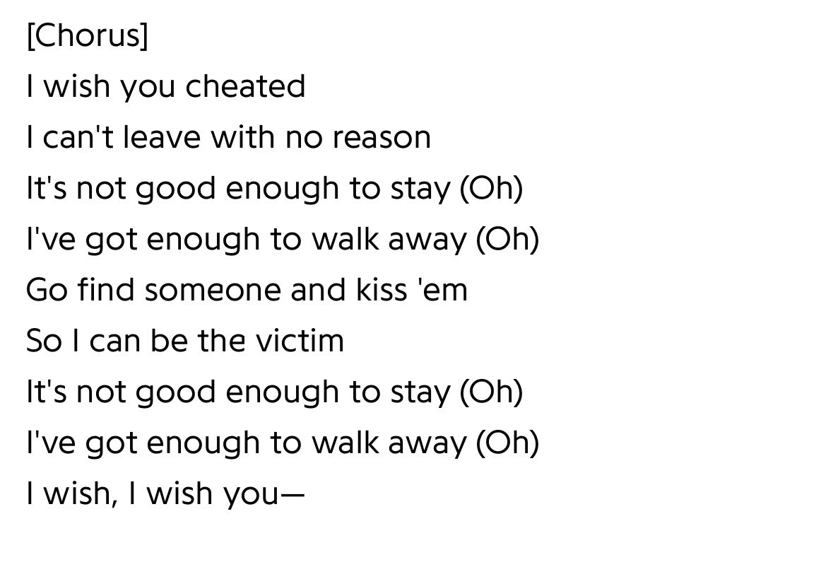 Dcubassett's tweet photo. @imisstheoldways @sIfshmine Can you explains why Joshua is a pos @imisstheoldways bc you’re just assuming he’s a terrible person based off a song when your fav has an unreleased song called wish you cheated where she fantasized about her partner cheating on her so she can be the victim https://t.co/4zztdCoFq0