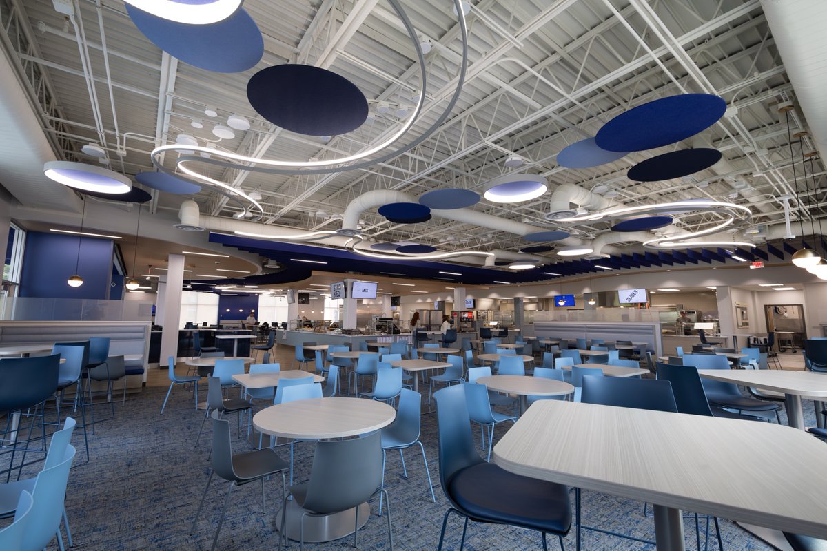 SDState's tweet photo. Larson Commons has a fresh new look. ✨ #SDState celebrated the ribbon cutting for the newly renovated space, featuring multiple kitchens, a fresh menu and more ways for students to gather, connect and feel at home. 🍽️🐰@sdstatedining https://t.co/csA2ztvbbk