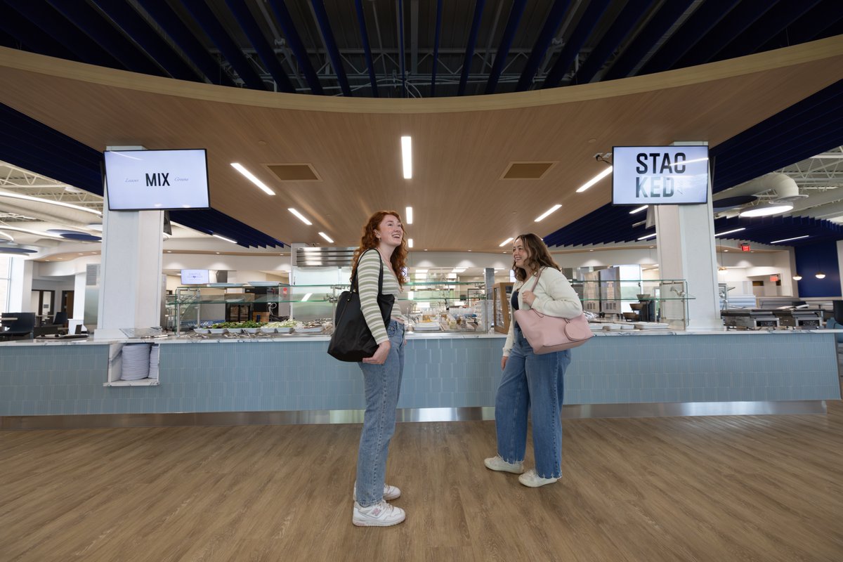 SDState's tweet photo. Larson Commons has a fresh new look. ✨ #SDState celebrated the ribbon cutting for the newly renovated space, featuring multiple kitchens, a fresh menu and more ways for students to gather, connect and feel at home. 🍽️🐰@sdstatedining https://t.co/csA2ztvbbk
