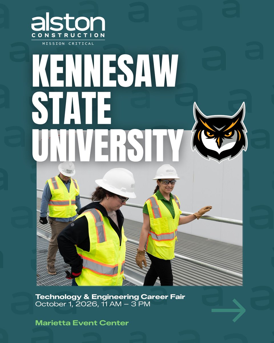 alstonconstruct's tweet photo. Alston is on the road this week for four career fairs! 🚧
📍 Arizona State University, Tempe, AZ
📍 Murray State University, Murray, KY
📍 Kennesaw State University, Marietta, GA
📍 University of Alabama, Tuscaloosa, AL

Stop by and meet the team! #BuildYourCareer #GrowWithUs https://t.co/4aS9Hv2u23