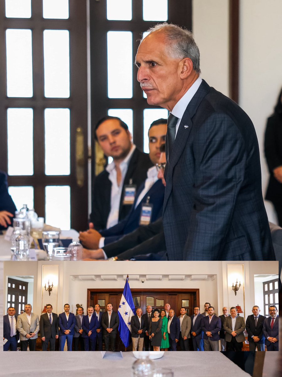 hnpresidencia's tweet photo. En reunión en Casa Presidencial, el Gobierno del presidente Nasry Asfura  y la Asociación Hondureña de Agroindustriales (Ashda) definieron acciones para fortalecer el Banhprovi, estabilizar precios de combustibles y dar seguimiento a la seguridad jurídica del sector. https://t.co/NZYgKiKSbe