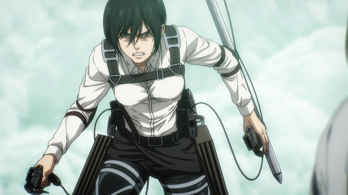 Experxment's tweet photo. mikasa mothered so hard in the last episode 😩 https://t.co/78mbpZu7R8