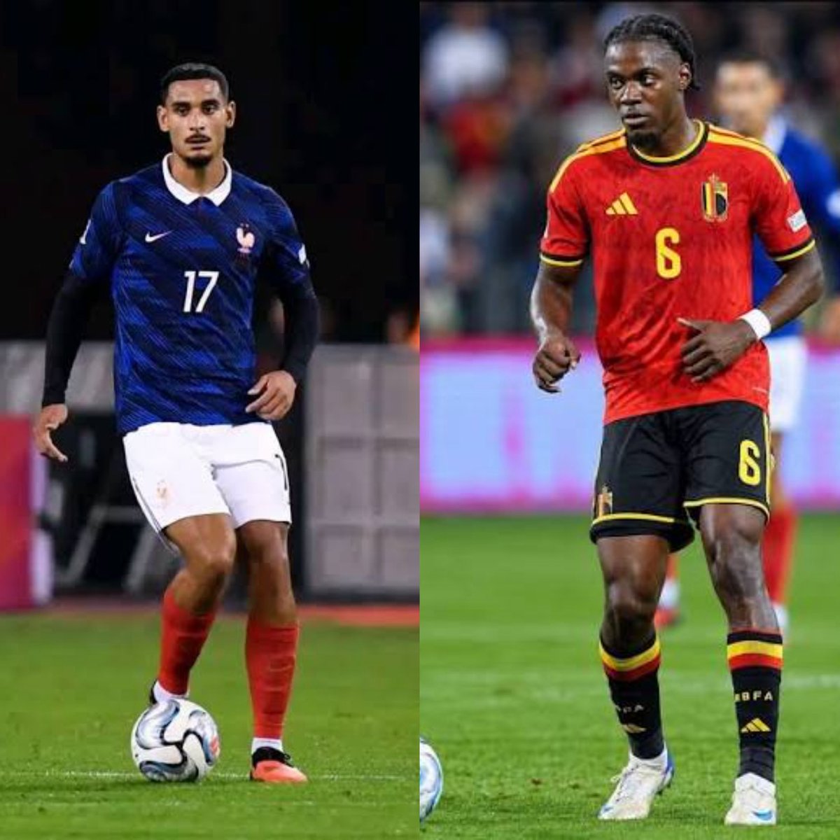 ConnCFC's tweet photo. Lacroix balling out for France and Lavia balling out for Belgium. You truly love to see it. https://t.co/csKcihXFhn