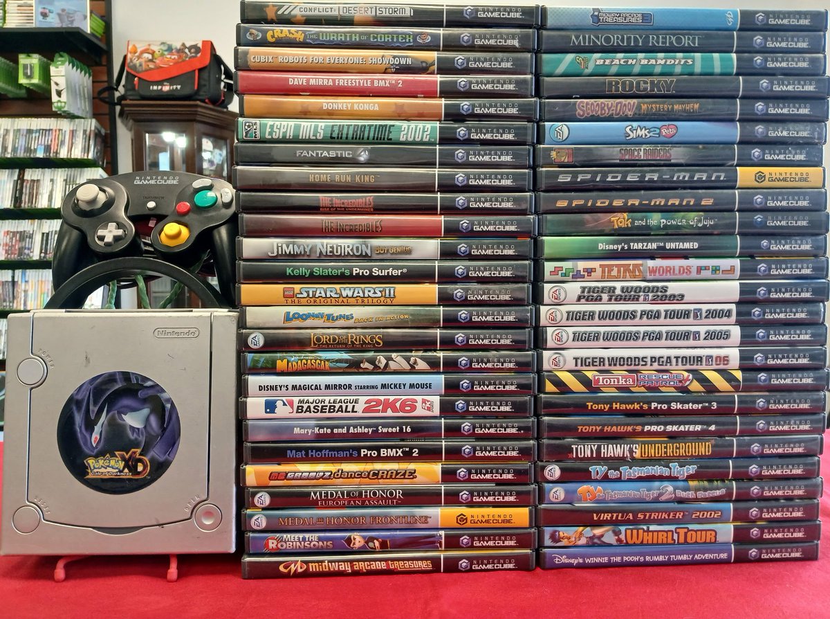 BigRedsRetroGmz's tweet photo. An entire shelf worth of new GameCube games is available today. Plenty of variety to choose from!
#Nintendo #GameCube #PhysicalMedia #RetroGaming #RetroGames https://t.co/igm1LAI2VN