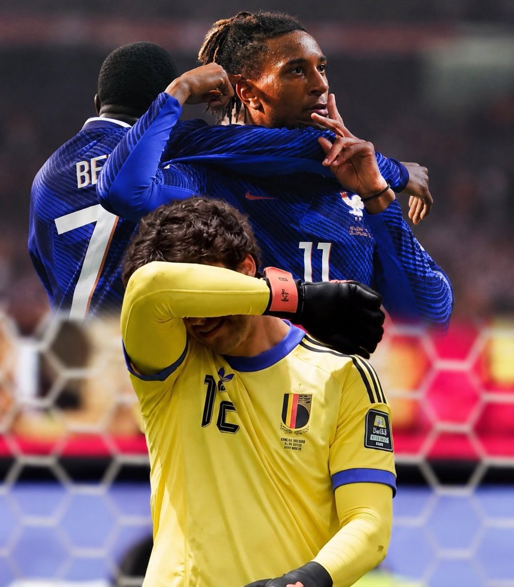 ChinoUTD's tweet photo. 🚨 EXCLUSIVE: Nathan Ngoy on Belgium’s defeat to France:

🗣️ Ngoy: “You know, after the game I saw Senne sitting there looking disappointed and I told him, ‘Don’t do that to yourself. You were unbelievable tonight.’

He said, ‘We were two minutes away.’

I said, ‘Exactly. For 80 minutes we defended almost perfectly. The manager gave us a plan, everybody followed it, you saved everything that got through. France were starting to run out of ideas.

Then Zidane looked at his bench.

That’s unfortunately where our plan ended.’

Senne said, ‘I still feel like I could’ve done something.’

I told him, ‘Brother, what exactly?’

Michael comes on, receives the ball, runs through the middle and puts it in the corner. By the time we understood what he was trying to do, he was already celebrating.

Sometimes you have to respect the other team.

Our manager prepared us brilliantly. We defended France for almost the entire game. Senne was incredible.

Then Zidane introduced Olise.

There are tactical adjustments for some problems.

For that one, I think the only adjustment was asking Zidane politely not to bring him on.”