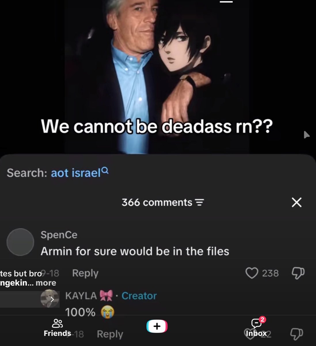 wfbhwe's tweet photo. i think I just found one of the worst aot fanwar accounts to ever touch the fandom on tt. https://t.co/nl4cfHXfLP